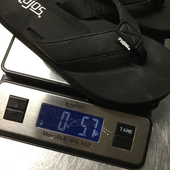 FLOJOS® Flip Flops Small Kids Size 1.0 Black Sandals Summer Pool Beach - Picture 4 of 5